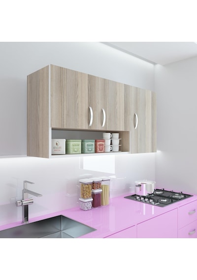Kenzlife hazır mutfak mirena32 crd 060*120*32 mutfak banyo dolabı kapaklı raflı