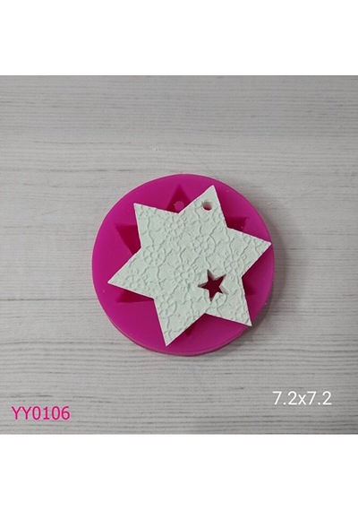 Yy0106 Desenli Yıldız Boşluklu Yıldız Silikon Kalıp