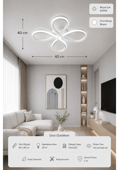 Solis Led Plafonyer Avize Beyaz Işık
