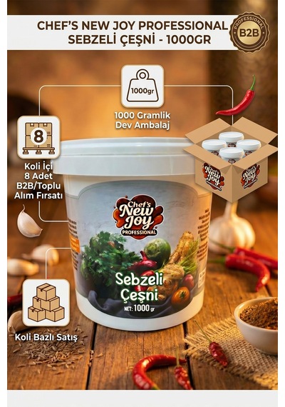 Sebzeli Çeşni 1000 G X 8 Adet - 1 Koli Koli Bazlı Avantaj Paketi