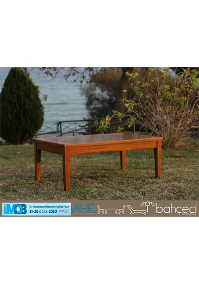 Bahçeme Çengelköy 70X110 Sabit Ayaklı Ahşap Bahçe Balkon Sehpası