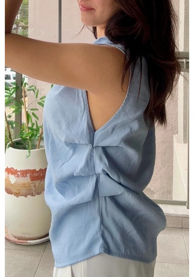 Bb Butik Basic Tasarım Dokuma Modal Kumaş Kolsuz Bluz Rahat Kalıp Modern Kadın Bluz My3535 Mavi Bb Butik Basic Tasarım Dokuma Modal Kumaş Kolsuz Bluz Rahat Kalıp Modern Kadın Bluz My3535 Mavi