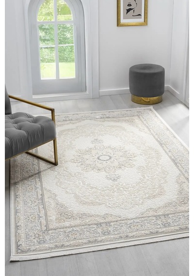 Seyran Halı Smart 12002 Gri %50 Pamuk - %25 Polyester Polipropilen Makine Halısı