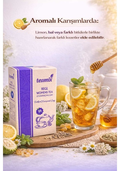 Regl Tea Womens Tea Doğal Katkısız Bitkisel Karışımlı Çay 60 G 30 Süzen Poşet