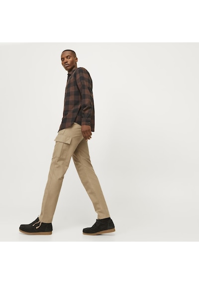 Jack & Jones Erkek Pamuklu Kargo Pantolon - Kane - 12258150 Elmwood