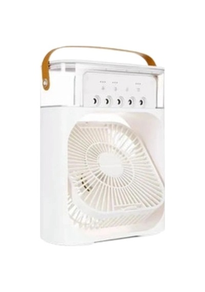Hubrendy  Mini Klima Fan Usb'li, 7 Renk Gece Işığı, 3'ü 1 Arada Fonksiyon
