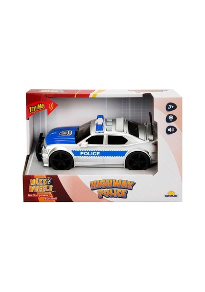 1:20 Maxx Wheels Sesli Ve Işıklı Polis Arabası 19 Cm