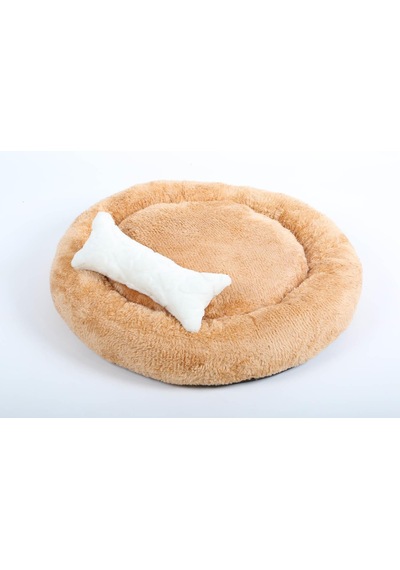Cookie Pet Sherpa Polar Yıkanabilir Yuvarlak Köpek Kedi Yatağı 50 CM