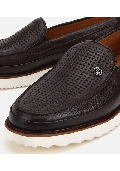 Hotiç Erkek Deri Kahverengi Delikli Hafif Tabanlı Klasik Loafer 02ayh324910a480 02ayh324910a480