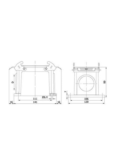 Mete Enerji 48x16a. Duvar Prizi Metal Mandallı 403085s