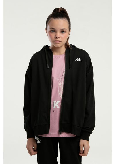 Kappa Kız Çocuk Siyah Sweatshirt Siyah
