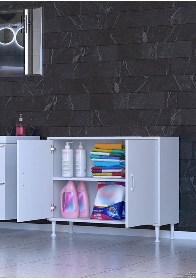 Eliusta Arden 100 Cm Beyaz 2 Bölmeli Banyo Düzenleyici Dolap 1 Raflı Çok Amaçlı Mutfak Dolabı 100x75x32,5 Cm Beyaz Eliusta Arden 100 Cm Beyaz 2 Bölmeli Banyo Düzenleyici Dolap 1 Raflı Çok Amaçlı Mutfak Dolabı 100x75x32,5 Cm Beyaz