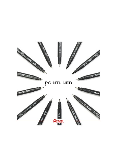 Pentel Fiber Uçlu Yazı Kalemi İnce Uç 0,4 Mm S20p-4a Çok Renkli