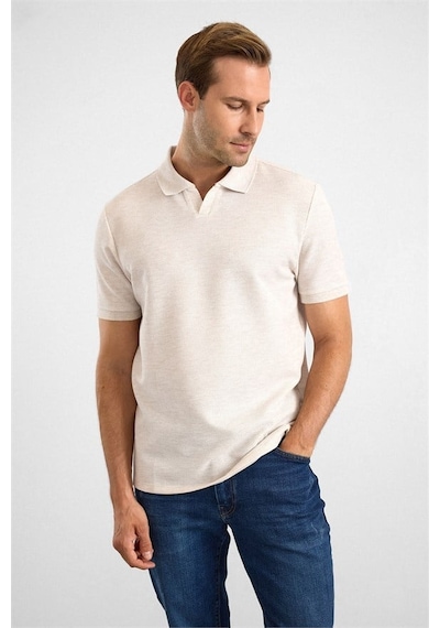 Süvari Bej Regular Düz Baskısız Waffle V Pat Polo Yaka Tişört Sts1014000005-bj3 Süvari Bej Regular Düz Baskısız Waffle V Pat Polo Yaka Tişört Sts1014000005-bj3