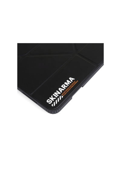 Apple Uyumlu iPad Air 11 2025 M3 Kılıf Skinarma 360 Tam Koruma Airbagli Arkası Şeffaf Standlı Shingoki Siyah