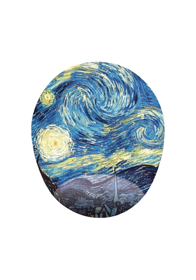 Yıldızlı Gece Van Gogh Bilek Destekli Oval Mousepad
