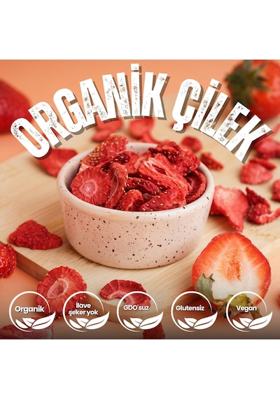 Organik Çıtır Çilek & Kurutulmuş Kavun 6'lı Paketi Diğer