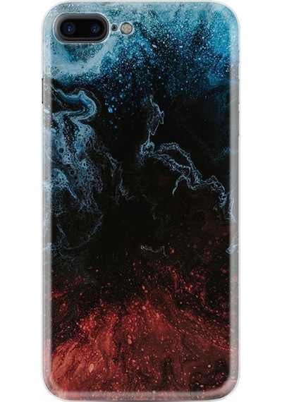 Apple Uyumlu iPhone 7 Plus Kilif Desenli Silikon Red Blue Black Abstact 473328808