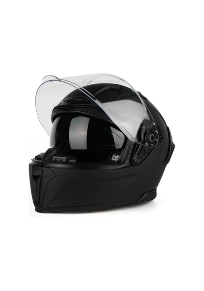 Caspiano Homer Full-face Led Işıklı Matt Black Motosiklet Kaskı Ece-r 22.06 Sertifikalı Mat Siyah