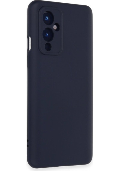 One Plus 9 Kılıf Nano İçi Kadife Silikon - Lacivert Renkli