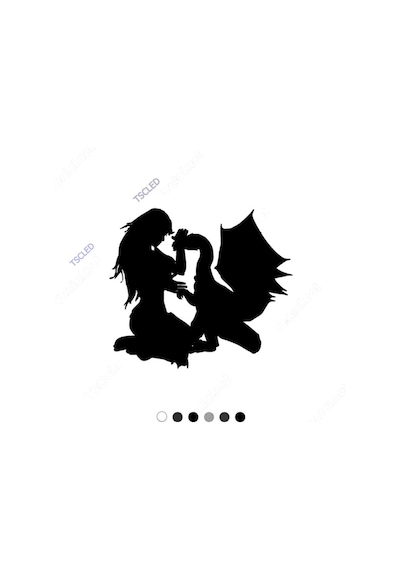 Ejderhasını Sevenkadın Sticker 18Cm