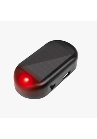 Alarm Araç İçin Caydırıcı Solar Şarj Olan Güçlü Yapışkanlı Işıklı Plastik Mini Sahte Alarm