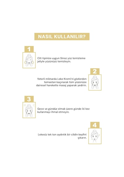 Sinoz Leke Kremi Vitamin C 3% Niacinamide 2% 40 Ml