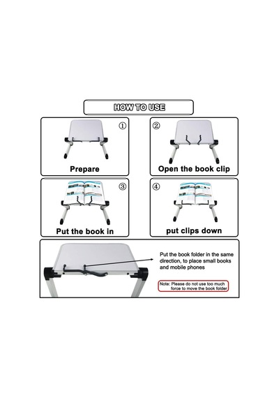 Metal Ayarlanabilir Kitap Okuma Standı Rahle Çok Amaçlı Laptop Tablet Standı