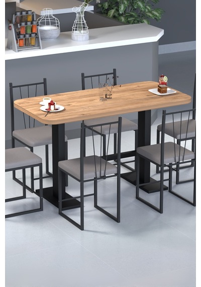 Klas 70/140 Yemek Masası, Mutfak Masası , Kafe Masası 1690 Atlantik Çam-siyah Klas 70/140 Yemek Masası, Mutfak Masası , Kafe Masası 1690 Atlantik Çam-siyah