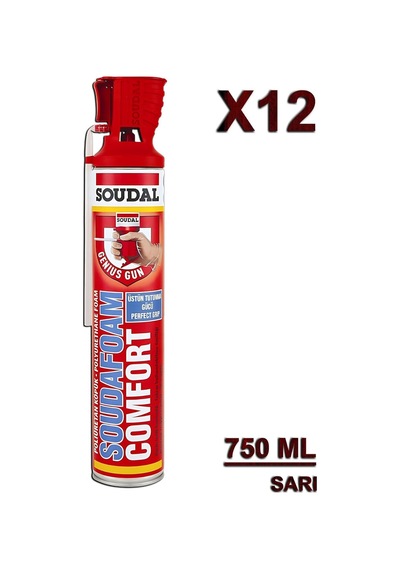 Tr Soudafoam Comfort Köpük, 750 Ml, Sarı, 12 Adet