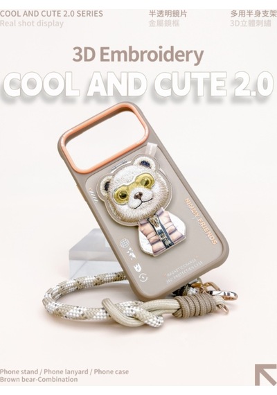 Apple Uyumlu iPhone 17 Magsafe Stand Özellikli 3d Gözlük Ve Fermuar Bear Nakışlı Cool Cute 2.0 Kılıf 11b Şeffaf Apple Uyumlu iPhone 17 Magsafe Stand Özellikli 3d Gözlük Ve Fermuar Bear Nakışlı Cool Cute 2.0 Kılıf 11b Şeffaf