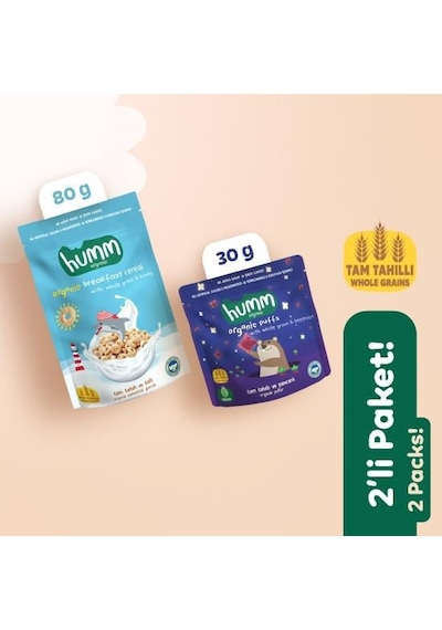 Organik Puf & Gevrek Atıştırmalık Paketi - 2 Adet 2 Çeşit 110 G