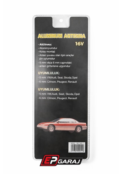 Alüminyum Kısa Anten 16v Universal Oto Anteni 5mm 6mm Uyumlu Spor Anten