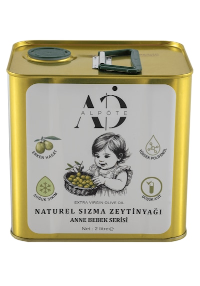 Alp Öte Anne Bebek Serisi Erken Hasat Soğuk Sıkım Naturel Sızma Zeytinyağı 2 L