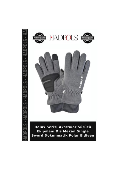 Hadpols Delux Serisi Aksesuar Sürücü Ekipmanı Dis Mekan Single Sword Dokunmatik Polar Eldiven Çok Renkli