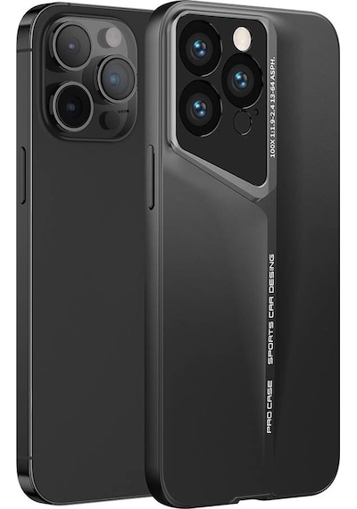 Apple Uyumlu iPhone 14 Pro Max Kılıf Ultra İnce Kamera Korumalı Sert Rubber Zore Procase Kapak-siyah Siyah