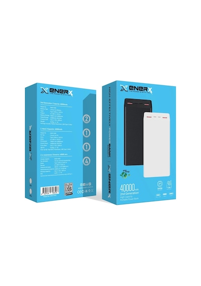 Enerx Enr-p30t 30.000 Mah 22.5 Watt Led Göstergeli Powerbank Siyah