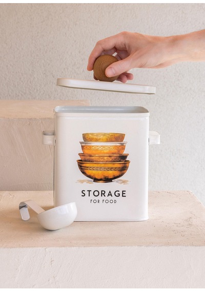 The Mia Storage Mutfak Saklama Kabı 13x20x23 Cm Beyaz