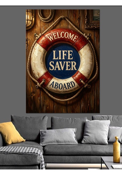 Life Saver Can Simidi Dekoratif Kanvas - Mdf Ahşap Tablo