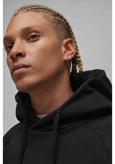 Nike Jordan Core Blank Fleece Po Hoodie Kapüşonlu Erkek Sweatshirt Siyah