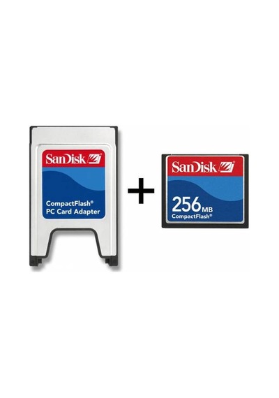 Sandisk Pcmcıa Cf Adaptör + 256Mb Cf Kart Cnc Kart Adaptör