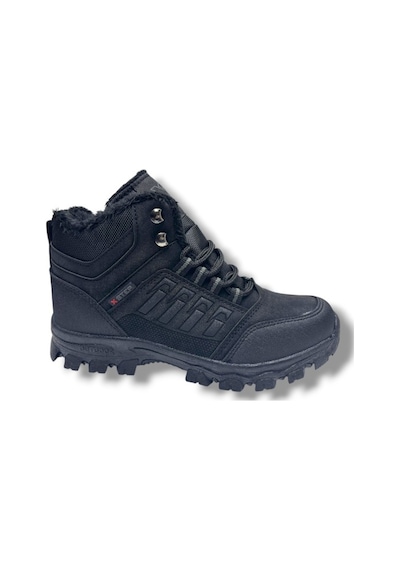 Xstep X6-26 Deri Trekking Kar Kış Outdoor Erkek Bot Siyah