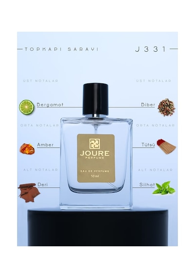 Joure J331 - Oryantal Odunsu Tütsü Amber Kokulu Ultra Kalıcı Erkek Parfümü Oryantal
