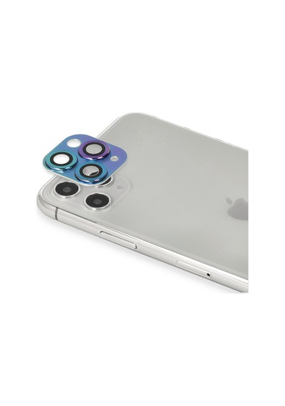 Cosmotex Newface Apple Uyumlu iPhone 11 Pro Max Pers Alüminyum Kamera Lens - Rainbow -