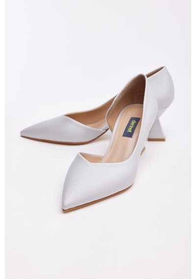 Derinet Kısa Topuk Saten Kadın Stiletto 001