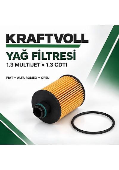 Kraftvoll Fiat Egea Doblo Fiorino 500x 1.3 Multijet Yağ Filtresi