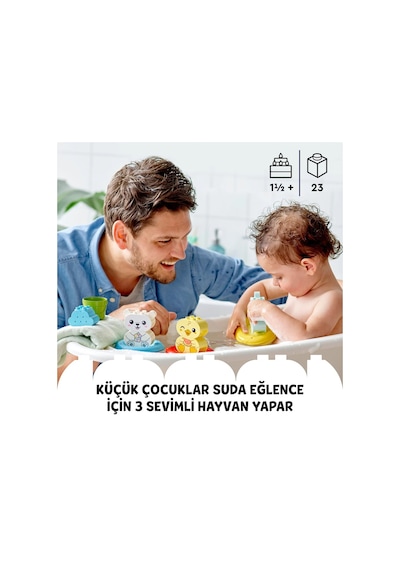 LEGO® DUPLO® Banyo Zamanı Eğlencesi: Yüzen Hayvan Treni 10965 - 1½+ Eğitici Oyuncak Seti (14 Pr)