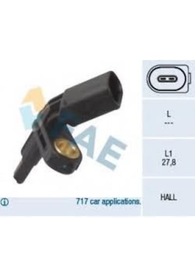 FAE 78012 TEKERLEK HIZ SENSÖRÜ GOLF 5-JETTA 3-PASSAT-T5-T6-CADDY