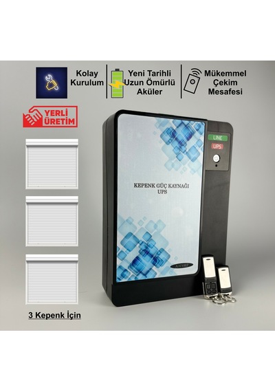 Azcorp Kepenk Güç Kaynağı Ups 1000watt 3 Çıkışlı Ve 2 Kumandalı