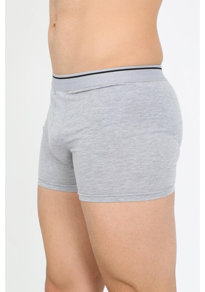 İbrahim Burak Etiler Collection Moda Çizgi Erkek Pamuk Likralı Boxer Gri 40133